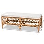 bali & pari Orchard Natural Rattan Bench, Natural/Off-White (203-12584-HiT)~#|#~191705E2-BCB1-4DEA-B3E8252AFD64CEC9_sc7