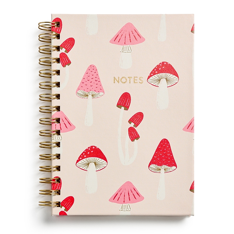 Eccolo Mushrooms Notepad, 4" x 10", College Ruled, Multicolored, 100 Sheets/Pad (ST640C) image 1