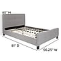 Flash Furniture Tribeca Light Gray Tufted Upholstered Platform Bed, Full (HG26)~#|#~191D31F4-BE14-4CEE-8226B137E815F31D_sc7