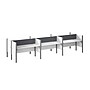 Bush Business Furniture Pro-Biz 42.8"H x 187.56"W 6 Person Back to Back Cubicle Panel Workstation, White (100873CG-17)~#|#~191F4453-D4E2-447C-8EE5E58B3D6DABF1_sc7
