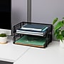 Mind Reader Metal Side Loading Stackable Letter Tray, Letter Size, Black (ESTACK2-BLK)~#|#~191FF77B-DFD0-432A-915D0CDB86CF12D2_sc7