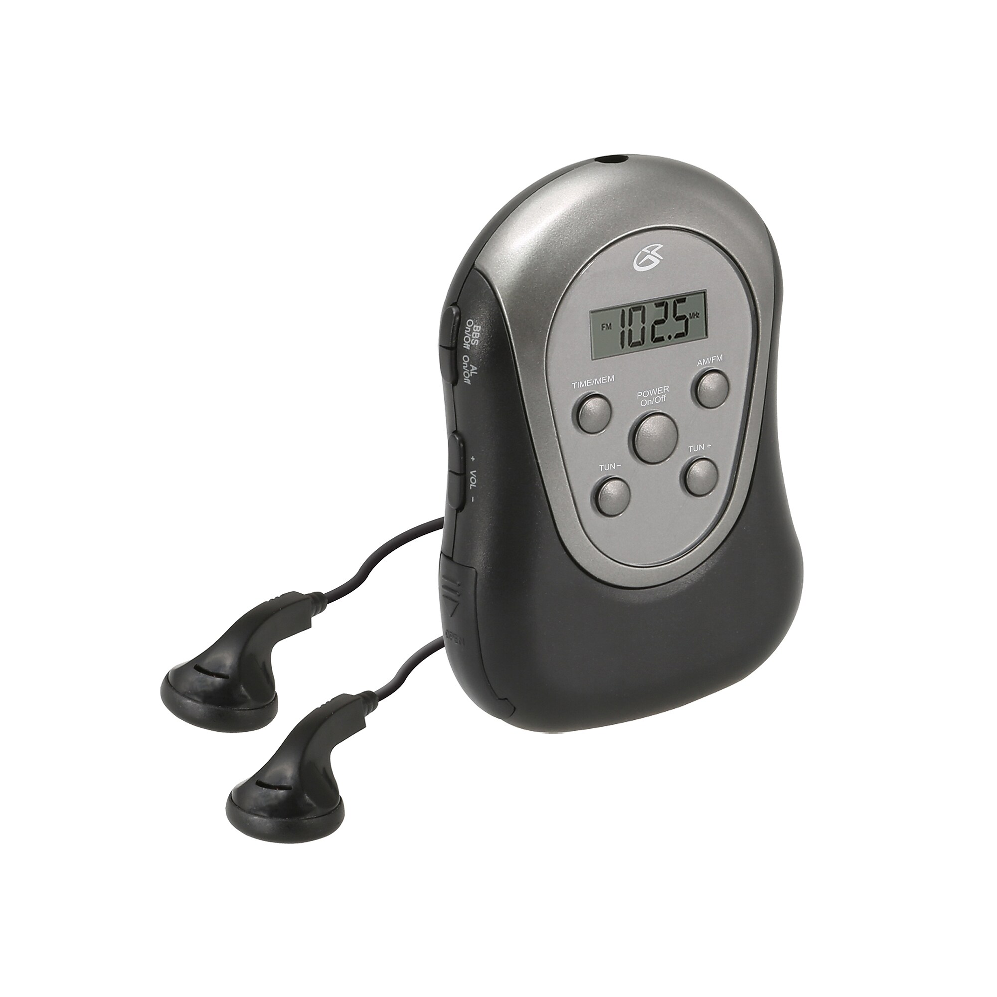GPX R300 Portable AM/FM Armband Clock Radio, Silver/Black (GPXR300) Sansujyuku sansujyuku.com