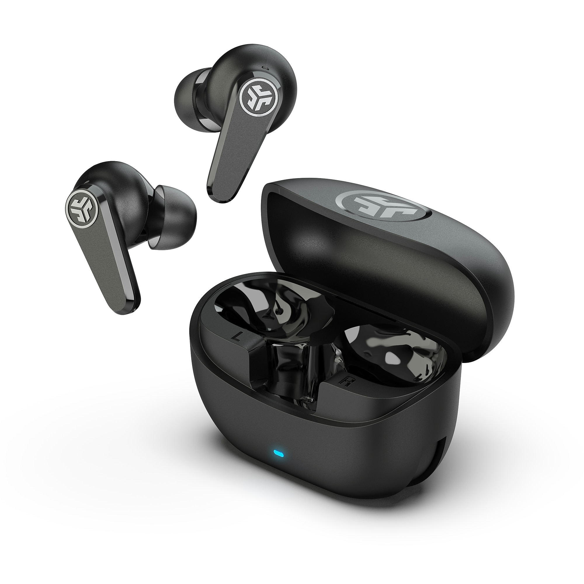 JLab Go Pods Active Noise Cancelling True Wireless Earbuds, Bluetooth, Black (EBGOPODSRBLK124-T) Sansujyuku sansujyuku.com