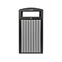 Alpine Industries Steel Outdoor Trash Can with Dome Lid, 40 Gallon, Gray (ALP471-40-WD-GRY)~#|#~192F3F6E-2C32-4E97-96632ED8072A4660_sc7