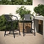 Flash Furniture Lila Indoor-Outdoor PE Rattan Restaurant Barstool, Gray, 2/Pack (2SDA632032RGY)~#|#~193139D2-2032-4924-B0A5CDD441B7FC97_sc7