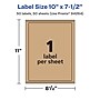 Avery Laser/Inkjet Rectangle Multipurpose Labels, 10" x 7.5", Kraft Brown, 50 Labels/Box ( 94264)~#|#~19314E25-4DEF-4C7C-B9DE274337B0F63E_sc7