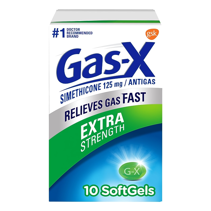 Gas-X Extra Strength Gas Relief Softgels with Simethicone Stomach Relief Anti-Nausea & Digestive Aid image 1