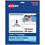 Avery Laser/Inkjet Rectangle Multipurpose Labels, 2-1/2" x 7", Clear, 300/Box (94247)~#|#~1938FF32-8497-4901-879BC99AF0AC0FF5_sc7