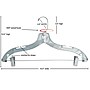 Nahanco Plastic Heavy Weight Suit Hanger, Gold Hook, Silver, 100/Box (4500RC)~#|#~1945E41A-FF60-4934-BAAC1549D7D2C8AF_sc7