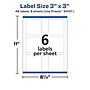 Avery Laser/Inkjet Square Multipurpose Labels, 3" x 3", Matte White, 48 Labels/Pack (94101)~#|#~194CF316-8861-4CAE-9DFB0D5A015E69D1_sc7