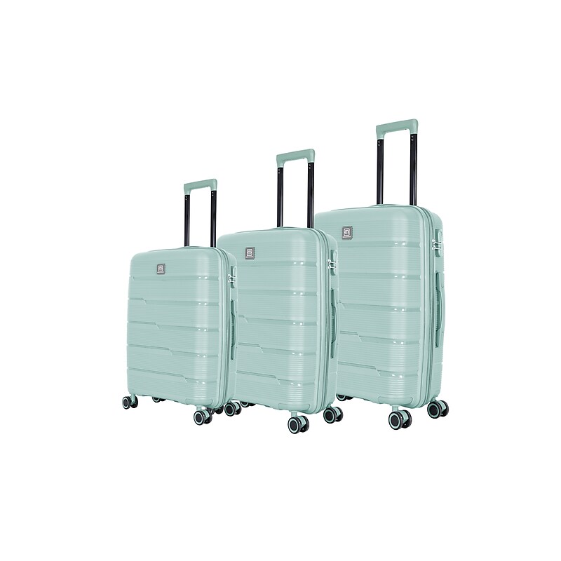 TUCCI Beau Monde Infallible Hardside Spinner Carry-On Luggage Set, TSA Checkpoint Friendly, Mint Green, 3/Set (BM0013-03-MGRN) image 1
