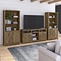 Bush Furniture Knoxville Console TV Stand with 5 Shelf Bookcases with Doors, Screens up to 70", Reclaimed Pine (CGR021RCP)~#|#~19501333-F0E3-4324-867D068735602002_sc7