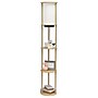 Simple Designs Etagere Organizer Storage 62.5" Floor Lamp with 2 USB Charging Ports and 1 Charging Outlet, Tan (LF2010-TAN)~#|#~195B2173-A8FB-4CD3-9FA8792E3F355E59_sc7