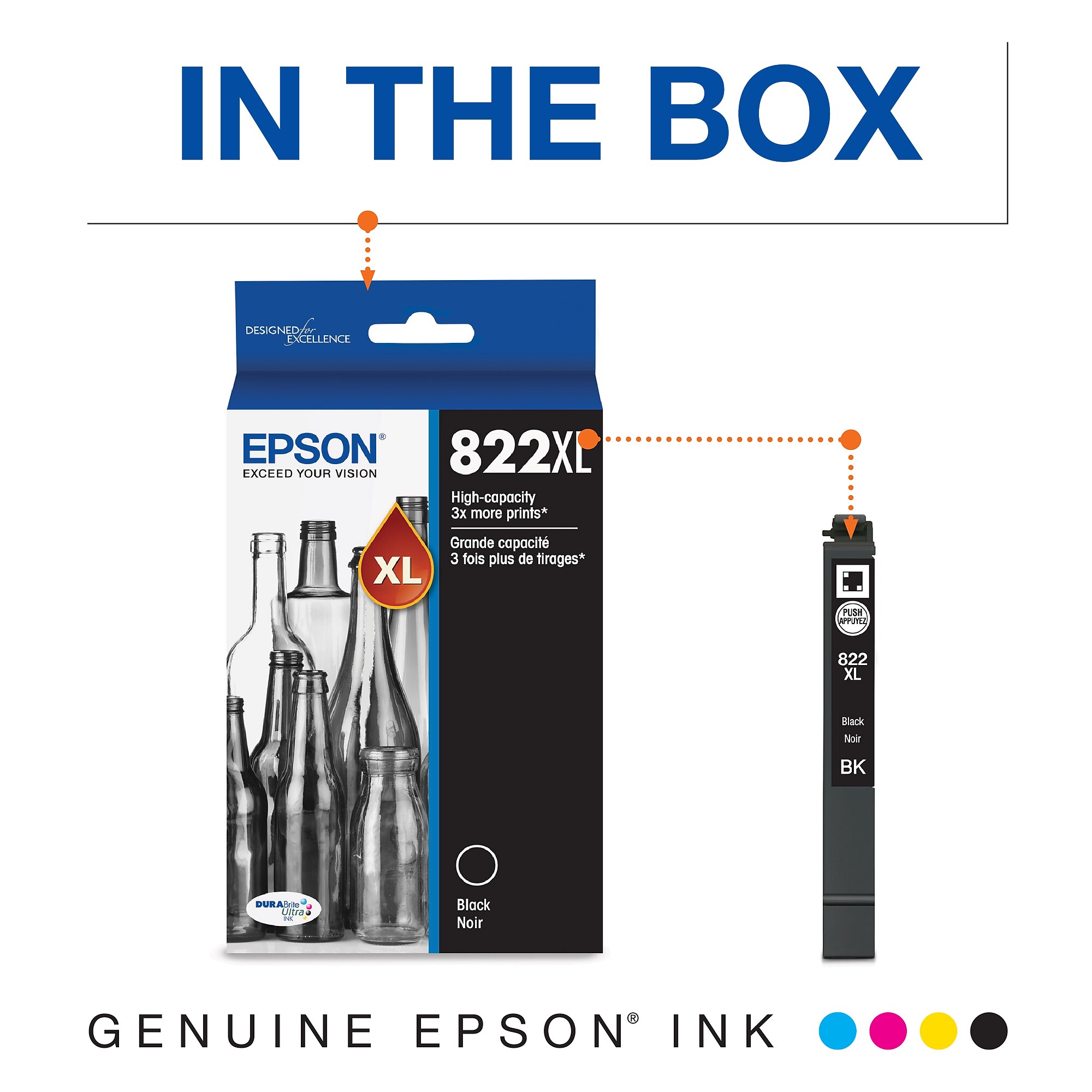 Epson T822XL Black High Yield Ink Cartridge (T822XL120-S) Sansujyuku sansujyuku.com