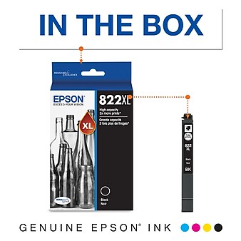Epson T822XL Black High Yield Ink Cartridge (T822XL120-S)