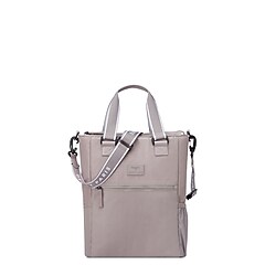 Martha Stewart Deluxe Beige/Gold Canvas/Faux Leather Tote, Large