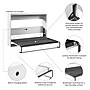 Bestar Pur 85W Queen Horizontal Murphy Bed for Modern Living, White (26186-000017)~#|#~1967BC61-15ED-4AF9-BD05737A232183F7_sc7