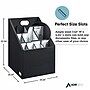 AdirOffice 12-Slot Roll File, 22.24"H x 15.55"W x 15.55"D, Black (ADI627-WBLK)~#|#~196EF7A4-46BE-473C-A278965F24F6032B_sc7