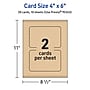 Avery Integrated Cards, 4" x 6", Matte Kraft Brown, 20/Pack (95345)~#|#~1973F205-6C9C-4B0F-8D01D9B69DFD93D8_sc7