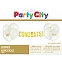 Party City Congrats Banner with 12" Latex Balloons, White & Gold, 11/Pack (AM120986)~#|#~197a759f-4acf-49b6-ad458c27bc277774_sc7