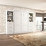 Bestar Pur Queen Murphy Bed and 2 Storage Units with Drawers (115W), White (26884-17)~#|#~197C8D65-2368-43BF-A933DFA147E810E9_sc7