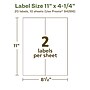 Avery EcoFriendly Rectangle Multipurpose Labels, 11" x 4-1/4", White, 20/Pack (94266)~#|#~197DFFD4-1D5B-49F3-85B63656E5B1B5A0_sc7