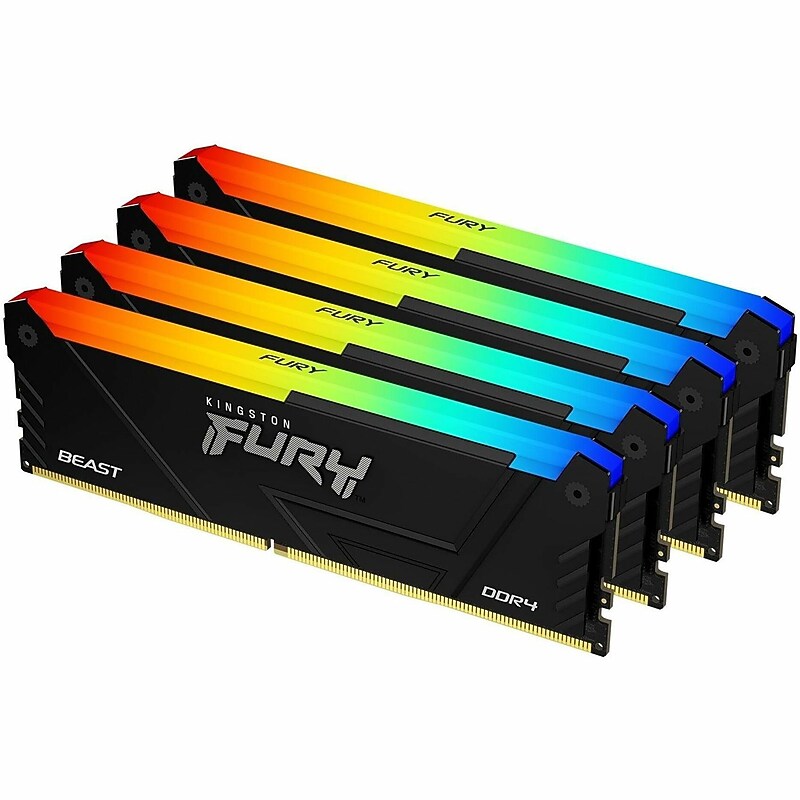 Kingston FURY Beast 128 GB (4 x 32GB) DDR4 SDRAM Memory (KF432C16BB2AK4128) image 1