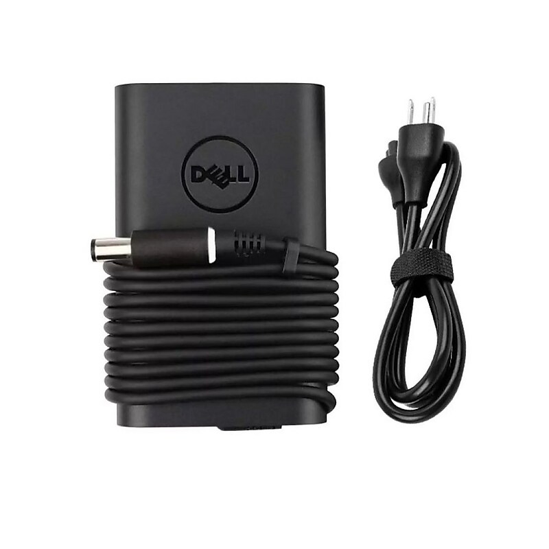 Dell 65W Slim AC Adapter for Dell Laptop, Black (6VN9R) image 1