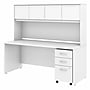 Bush Business Furniture Studio C 72"W Office Desk with Hutch and Mobile File Cabinet, White (STC011WH)~#|#~198B6C9C-A3D3-41EB-9F53CF42CA274730_sc7