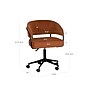 Linon Home Decor Products Prestwick Armless Velvet Swivel Computer and Desk Chair, Caramel (178541CARM01U)~#|#~198C088A-62DF-4FDA-93272BC465AA6976_sc7