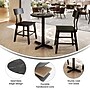 Flash Furniture TopGuard 24" Round Wood Dining Table with X-Base, Black Faux Marble/Black Base (STRD24BMAT2222)~#|#~199421A3-0E73-40C8-80CAA82C961A4FCB_sc7