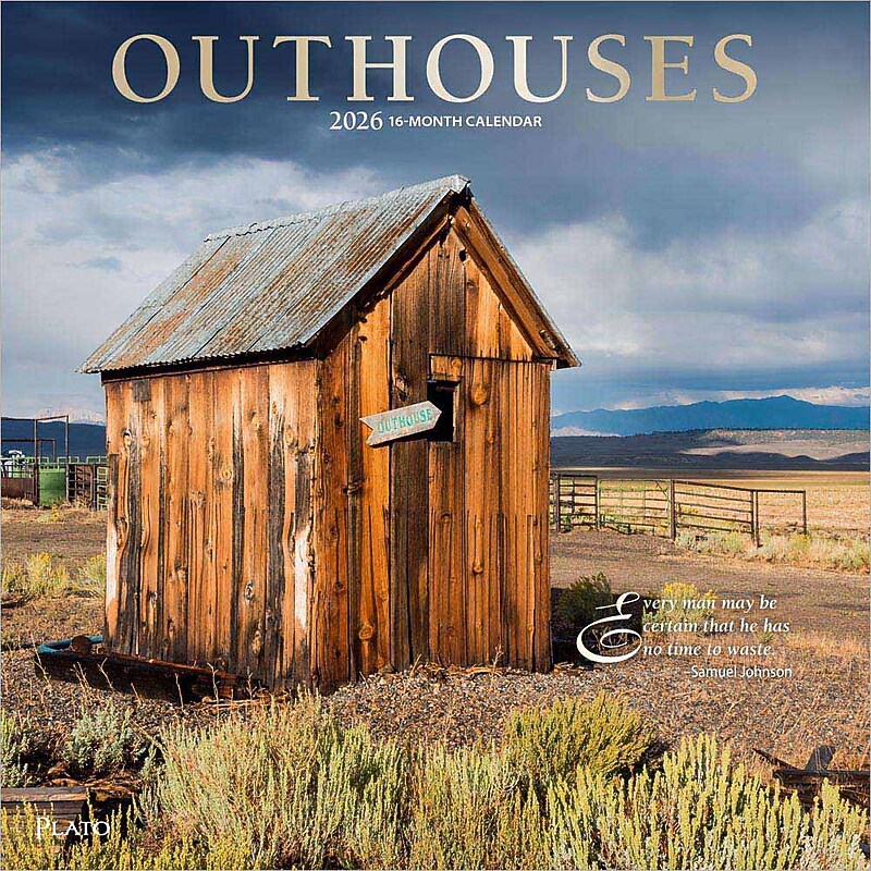 2026 Plato Outhouses 12" x 12" Monthly Wall Calendar (9798330706648) image 1