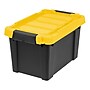 Iris Stor-It-All 21.9 Quart Storage Container with Latching Lids, Plastic, Black, 4/Pack (540014)~#|#~19982D03-222D-469E-BA6FA8D2927F7035_sc7