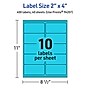 Avery Laser/Inkjet Multipurpose Rectangle Labels, 2" x 4", Bright Blue, 400/Pack (94207)~#|#~1998A1F2-2728-44C1-A2CD2F14B4EC530F_sc7