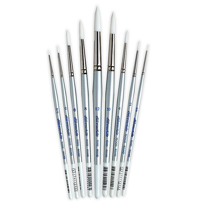 Silver Brush Silverwhite Round Brush, 9/Pack (SLVSW1584) image 1