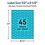 Avery Laser/Inkjet Multipurpose Decorative Edge Labels, 0.5" x 2.5", Bright Blue, 450/Pack (94749)~#|#~19A2A65D-DCB0-4D50-B006626FB8A87D97_sc7