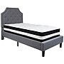 Flash Furniture Brighton Tufted Upholstered Platform Bed in Light Gray Fabric with Pocket Spring Mattress, Twin (SLBM9)~#|#~19A386A4-D661-49BF-87070947FFB7FD4B_sc7
