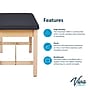 Aristo Wood H-Brace Physician Exam Table with Paper Cutter, and Holder, 500lbs. Capacity, Black (ADI996-HBFP-BLK)~#|#~19A630D7-ECE3-4115-B24953BF9BDB03FF_sc7