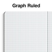 Staples Composition Notebook, 7.5" x 9.75", Graph Ruled, 80 Sheets, Red/White (TR55069)