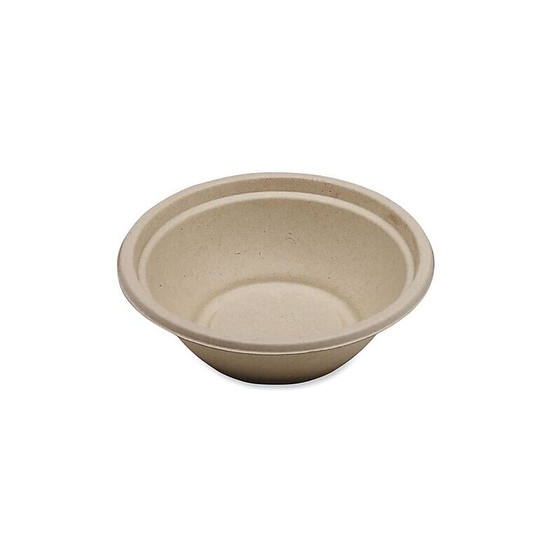 World Centric Fiber Bowls, 24 oz, Natural, Paper, 500/Carton (BOSCU24LFP) image 1