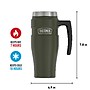 Thermos King Stainless Steel Vacuum Insulated Travel Mug, 16 oz., Army Green (EASK1000AG4)~#|#~19B13BF1-25F4-4407-87DD2398E1A0359A_sc7