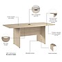 Bush Business Furniture 72"W Boat Shaped Conference Table, Natural Elm (99TB7236NE)~#|#~19B7D5FF-14E1-4373-9F0536C023C5D564_sc7