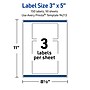 Avery Rectangle Laser Multipurpose Labels, 3" x 5", White, 150/Box (19479399226)~#|#~19BDD301-8C70-4D59-B62D6D2A757A741F_sc7