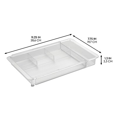 iDESIGN 7-Compartment Expandable Plastic Drawer Organizer - Thumbnail 4