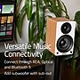Fluance Ai41 2-Way 2.0 Stereo Bluetooth Bookshelf Speakers with 5" Drivers, 90W Amplifier for Turntable, Bamboo Veneer (AI41W)~#|#~19C27024-17BD-41FB-9D59E26ABF7ABEC5_sc7