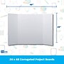Flipside Tri-Fold Poster Board, 24" x 48", Corrugated, White, 24/Carton (30022-24)~#|#~19C30056-5AF3-4000-8038BE6302CFDB47_sc7