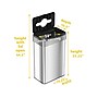 HLS Commercial Stainless Steel Trash Can, 21-Gallon, Black/Silver (HLS21UOTTRS)~#|#~19CB4756-19D2-4AD9-BF260E2266C4E44E_sc7