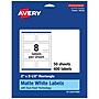 Avery Laser/Inkjet Rectangle Multipurpose Labels, 2" x 3.5", Matte White, 400 Labels/Box (94238)~#|#~19D2DFA1-8947-4DB2-A751389A9C6E7F57_sc7