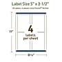 Avery Dissolvable Rectangle Multipurpose Labels, 5" x 3.5", Off-white, 20/Pack (94256)~#|#~19D50A9E-4E72-4039-83D36B1F3B174D9B_sc7