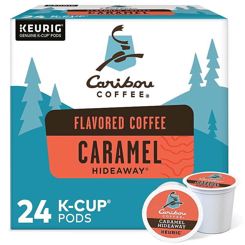 Caribou Coffee Hideaway Caramel Coffee Keurig® K-Cup® Pods, Medium Roast, 24/Box (736685) image 1